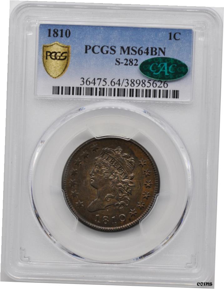 ڶ/ʼݾڽա ƥ Ų 1810 饷å إå 1C PCGS MS 64 BN- show original title [̵] #oot-wr-6020-485