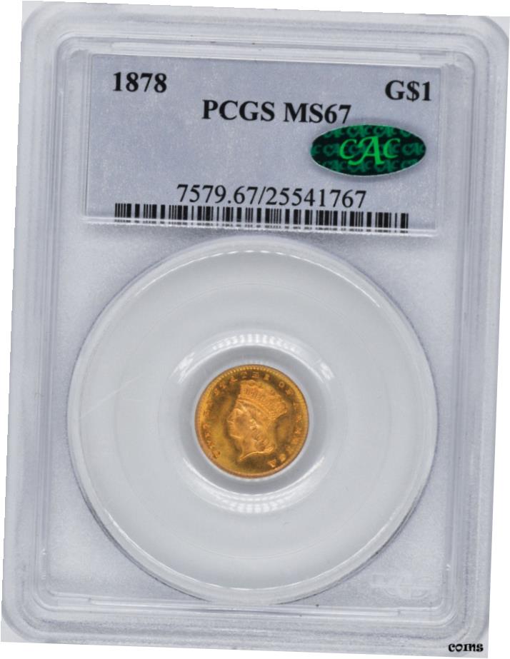 【極美品/品質保証書付】 アンティークコイン 硬貨 1878年 ゴールド G$ 1 PCGS MS 67- show original title [送料無料] #oot-wr-6020-550