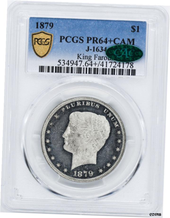 【極美品/品質保証書付】 アンティークコイン 硬貨 1879年 ゴールド メトリック $1 PCGS PR 64+ CAM- show original title [送料無料] #oot-wr-6020-578