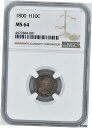 【極美品/品質保証書付】 アンティークコイン 硬貨 1800 DRAPED BUST H10C NGC MS 64- show original title [送料無料] #oot-wr-6021-143