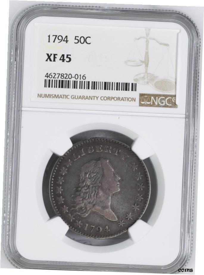 【極美品/品質保証書付】 アンティークコイン 硬貨 1794 フローイング HAIR 50C NGC XF 45- show original title [送料無料] #oot-wr-6021-198