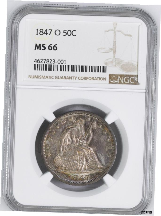 【極美品/品質保証書付】 アンティークコイン 硬貨 1847-O リバティシート 50C NGC MS 66- show original title [送料無料] #oot-wr-6021-250