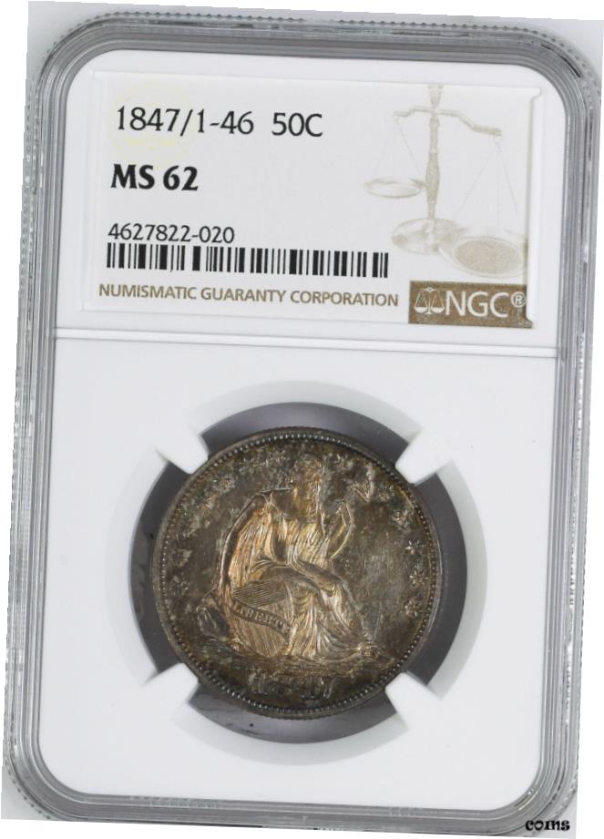 【極美品/品質保証書付】 アンティークコイン 硬貨 1847/6 リバティシード 50C NGC RA 62 W- show original title [送料無料] #oot-wr-6021-259