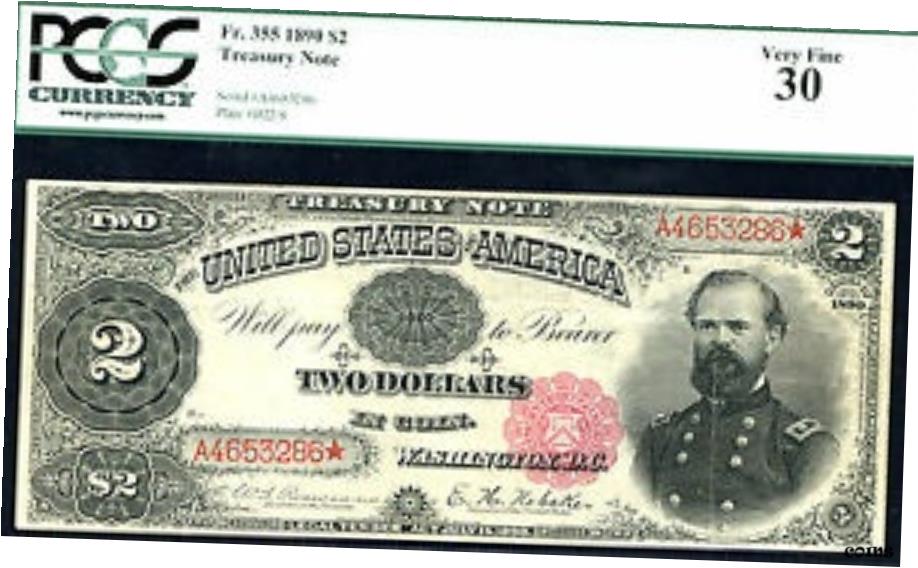 1890ǯ $2 FR-355 顼  ȥ쥸㡼 PCGS 301890 $2 FR-355 Large Size Treasur...