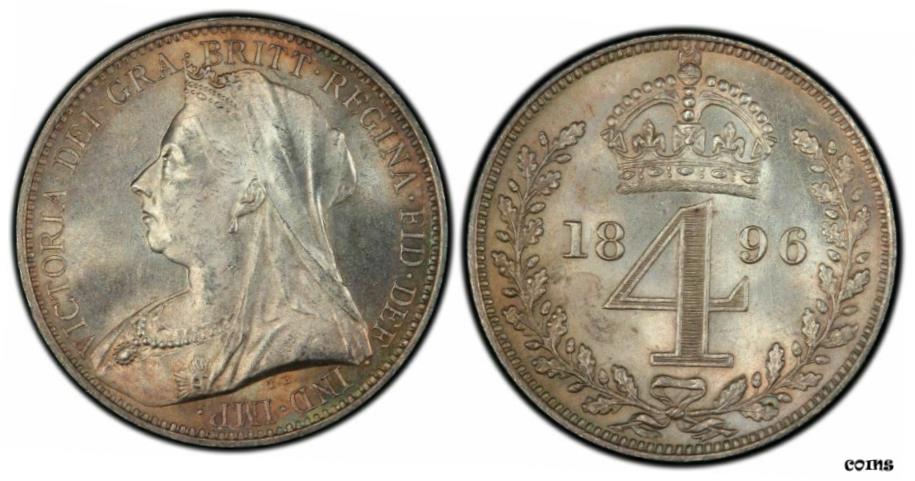 【極美品/品質保証書付】 アンティークコイン コイン 金貨 銀貨 [送料無料] GREAT BRITAIN Victoria 1896 ARマウンディセット PCGS PL65-PL66 スーパーブリー ラストルース- show original title