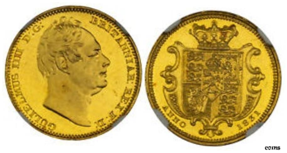 【極美品/品質保証書付】 アンティークコイン 硬貨 GREAT BRITAIN William IV 1831 AV ハーフソブリンNGC PR63+ ウルトラカメオ S-3830- show original title [送料無料] #oot-wr-6026-262