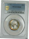1947年-S ワシントンクォーター 25c MS68 PCGS セキュア 943164-17 ? カラー1947-S Washington Quarter 2...