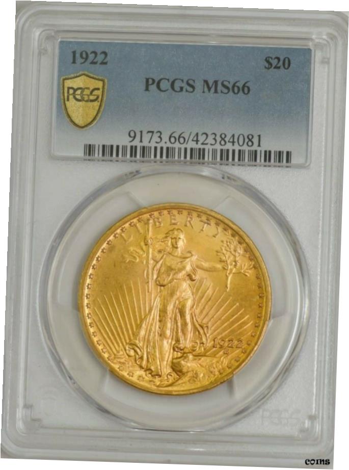 【極美品/品質保証書付】 アンティークコイン 硬貨 1922年 $20 ゴールド St. Gaudens MS66 PCGS セキュア 944541-1- show original title [送料無料] #oot-wr-6027-270