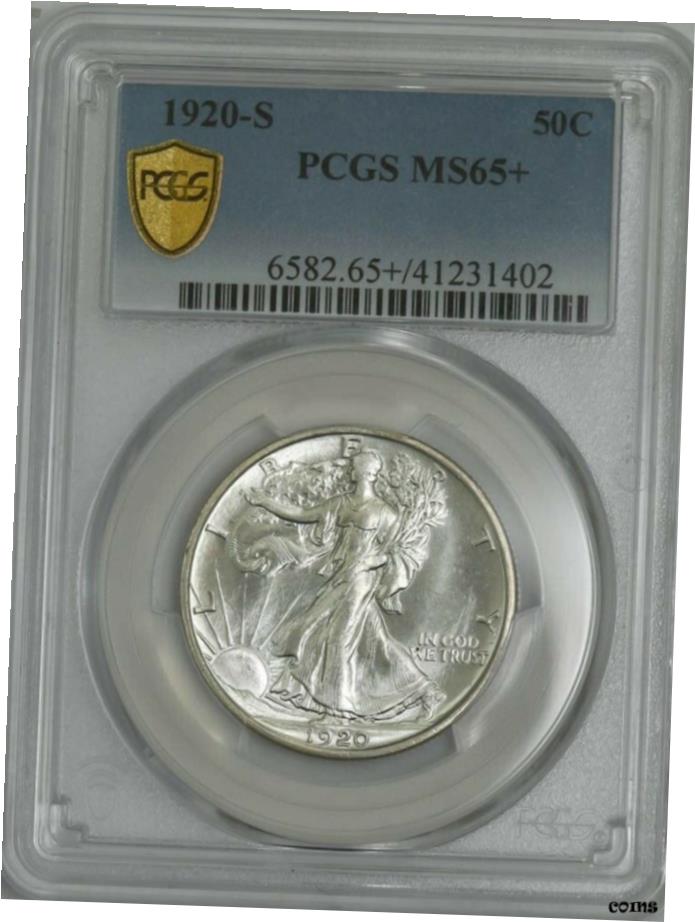 【極美品/品質保証書付】 アンティークコイン 硬貨 1920-S Walking Liberty ハーフ 50c MS65+ PCGS セキュア 943608-10- show original title [送料無料] #oot-wr-6027-336