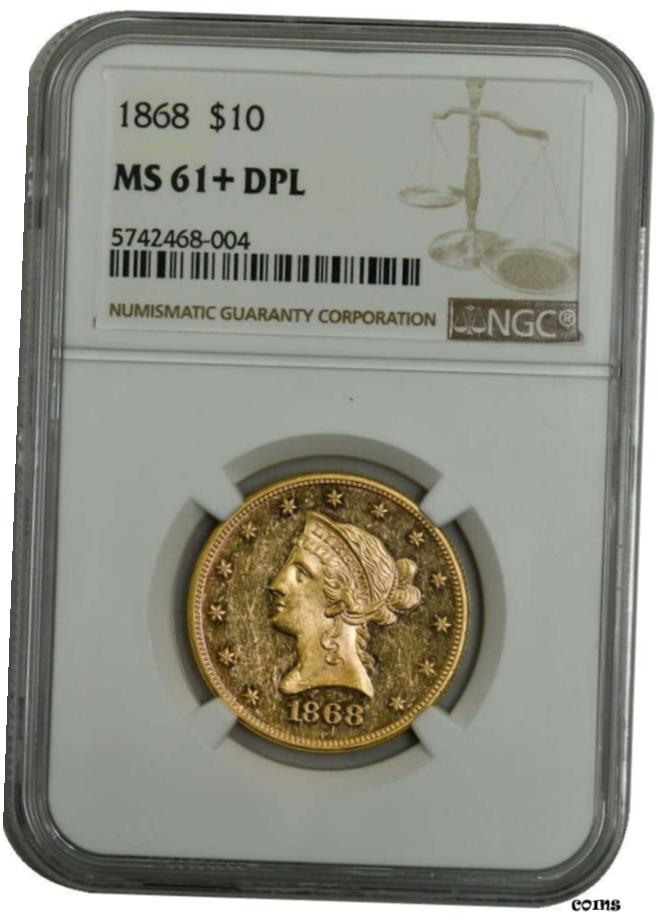 ڶ/ʼݾڽա ƥ Ų 1868ǯ $10  Хƥ MS61+ DPL DMPL NGC 942955-5- show original title [̵] #oot-wr-6028-380