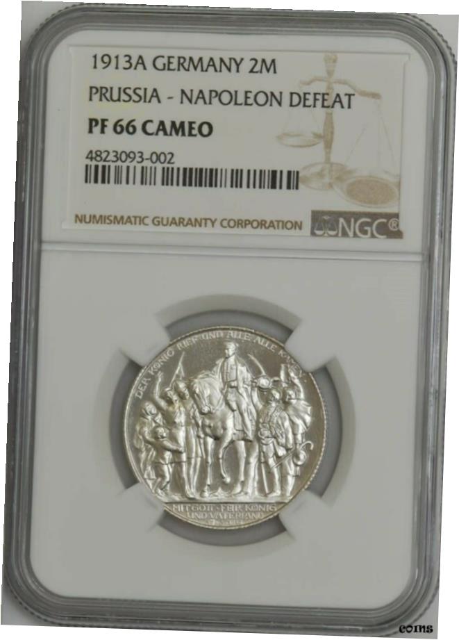 1913A ɥ 2 Mark Prussia-Napoleon Defeat PF66 PR66 ᥪ NGC 943603-4019...