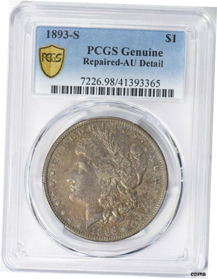 【極美品/品質保証書付】 アンティークコイン 硬貨 1893年-S 1893 S モーガンシルバードル PCGS 本物 AU 詳細 キー日付 USコイン- show original title [送料無料] #oot-wr-6034-6