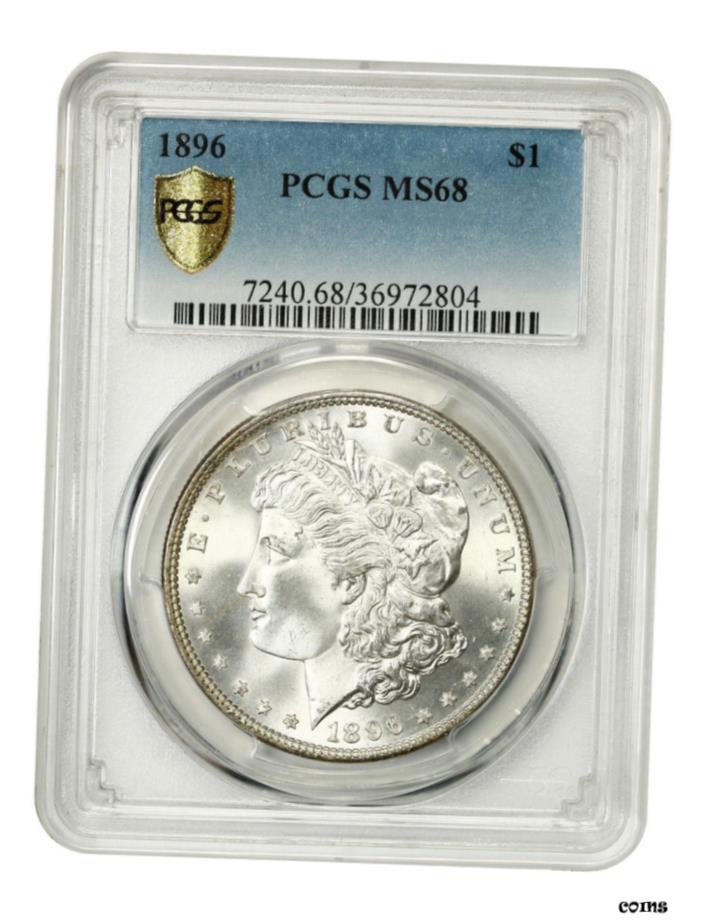 【極美品/品質保証書付】 アンティークコイン 硬貨 1896年 $1 PCGS MS68-最高級の既知のモーガンシルバードル用- show original title [送料無料] #oot-wr-6044-14