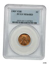 1909 VDB 1c PCGS MS64 RD-リンカーンセント1909 VDB 1c PCGS MS64 RD-Lincoln Cent(3)