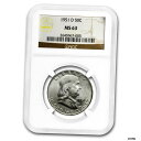 1951年-D フランクリン 1/2ドル MS-63 NGC-SKU #2153321951-D Franklin 1/2 Dollar MS-63 NGC-SKU #215332(3)
