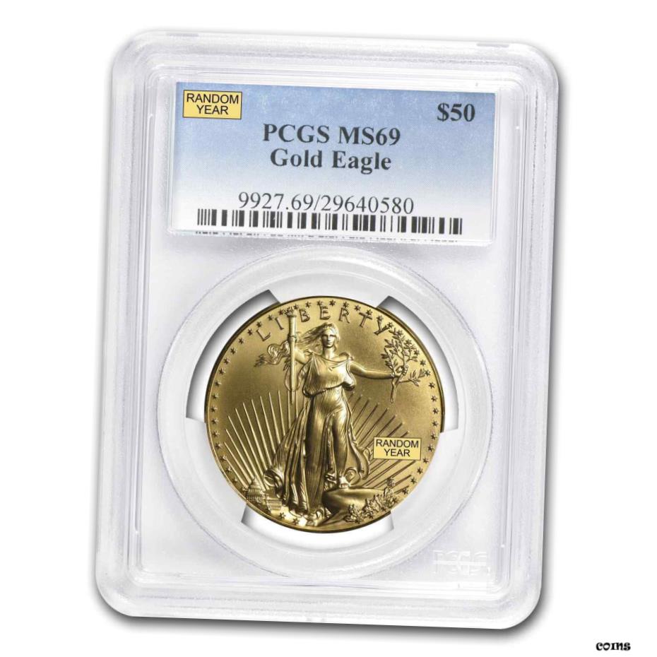  アンティークコイン コイン 金貨 銀貨  1オンス ゴールド アメリカン イーグル MS-69 PCGS (ランダムイヤー) - SKU #83483- show original title