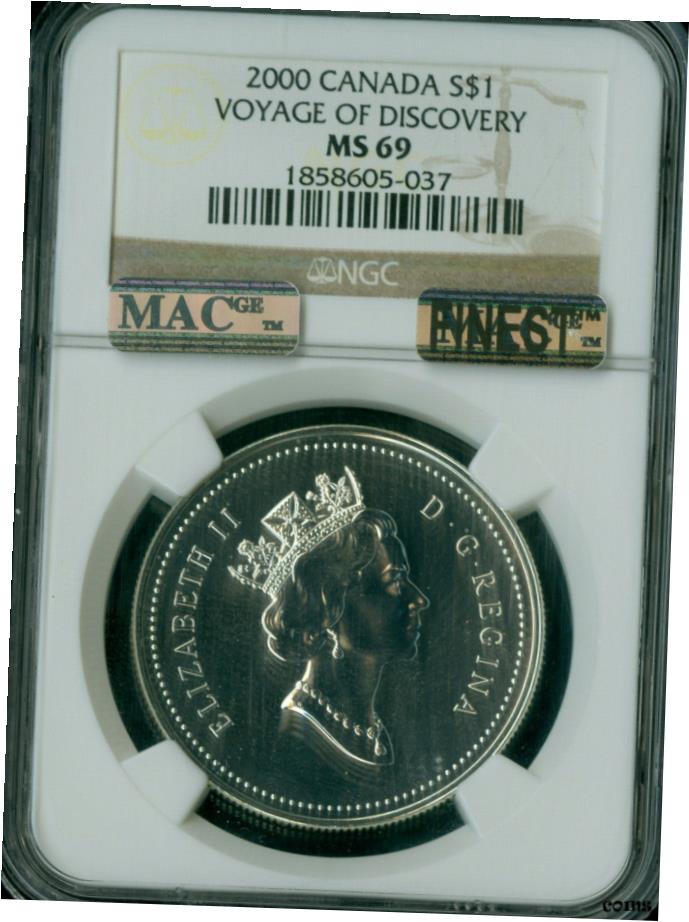  アンティークコイン コイン 金貨 銀貨  2000 カナダ ディスコベリー $1 ドル NGC MS69 PQ MAC FINEST SPOTLESS *- show original title