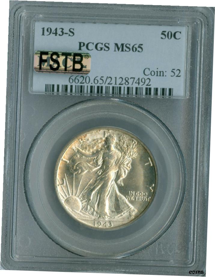  アンティークコイン コイン 金貨 銀貨  1943年-S ウォーキングリバティ PCGS MAC MS65 FSTB レア *- show original title