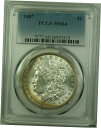 1887年 モーガンシルバードル $1 コイン PCGS MS-64 トーン ( 21 ) I1887 Morgan Silver Dollar $1 Coin PCGS MS-64 Tone (21) I(3)