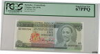 【極美品/品質保証書付】 アンティークコイン コイン 金貨 銀貨 [送料無料] （ 1975 ） バルバドス中央銀行 5 ドル紙幣SCWPM # 32a PCGS 67 PPQ Superb 逸品新品- show original title