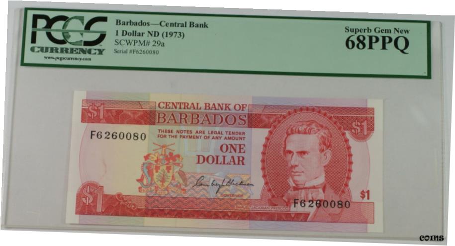 ڶ/ʼݾڽա ƥ    [̵]  1973  Barbados ȥХ 1 ɥʾSCWPM # 29a PCGS 68 PPQ Superb Gem - show original title