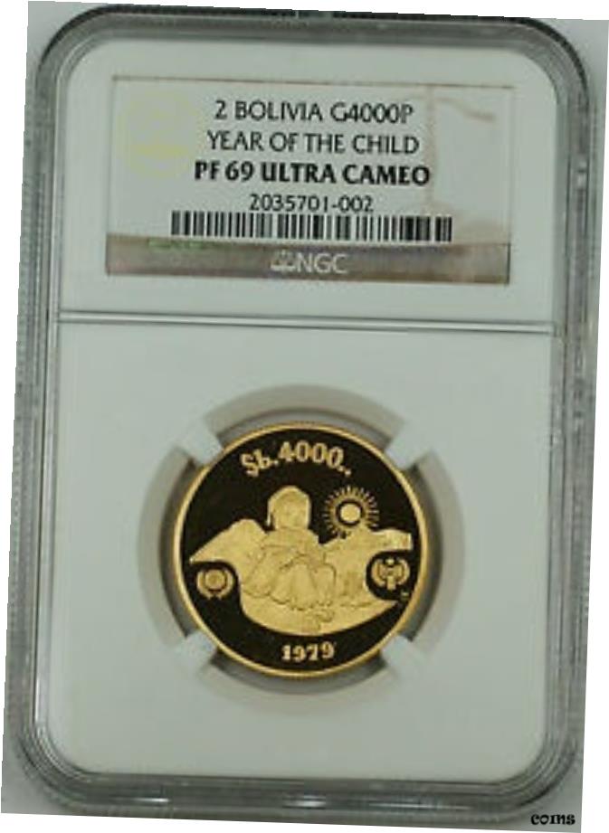 ڶ/ʼݾڽա ƥ    [̵] 1979 Bolivia 4000 ڥ   NGC PF-69 UC, Year of the Child KM#199- show original title