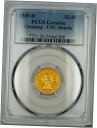 【極美品/品質保証書付】 1848-D $2.50 クォーター イーグル ゴールド コイン PCGS 純正 UNC ディテール クリーニング (選択)- show original title