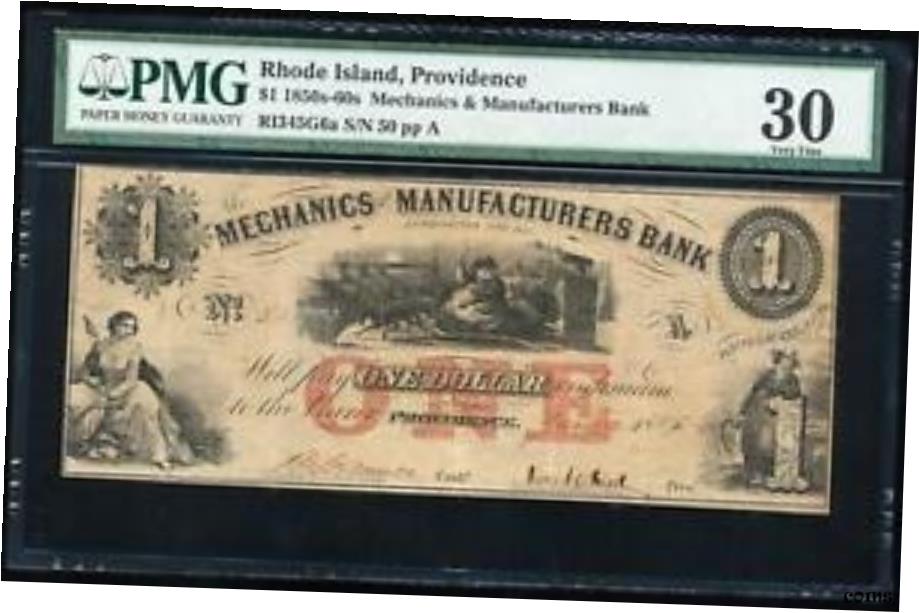 【極美品/品質保証書付】 1856年 $1 プロビデンス-ロードアイランド 