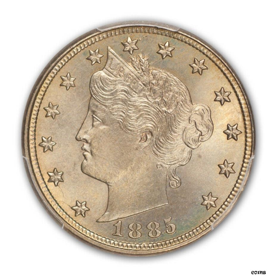 【極美品/品質保証書付】 1885年 5C リバティ ニッケル PCGS MS67- show original title