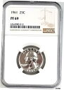 1961年 プルーフ ワシントン クォーター 認定 PF 69 by NGC!1961 Proof Washington Quarter Certified PF 69 by NGC!(3)