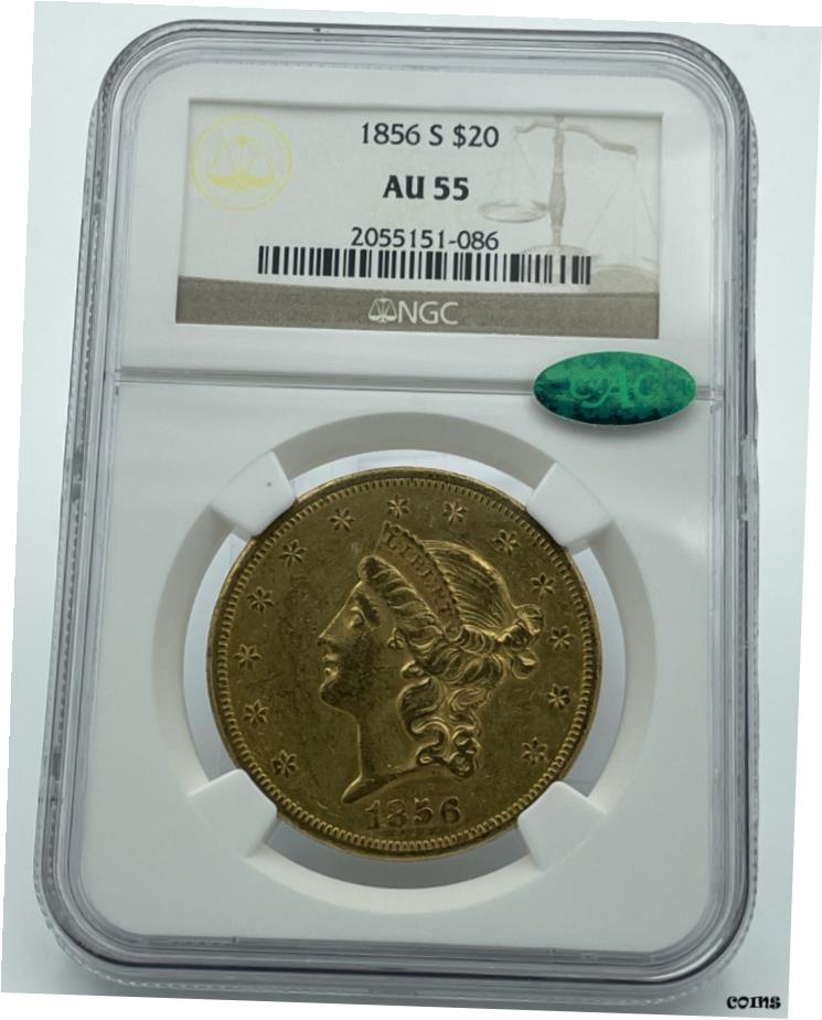 【極美品/品質保証書付】 1856-S NGC CAC AU55 20 ゴールド リバティ ダブルイーグル- show original title