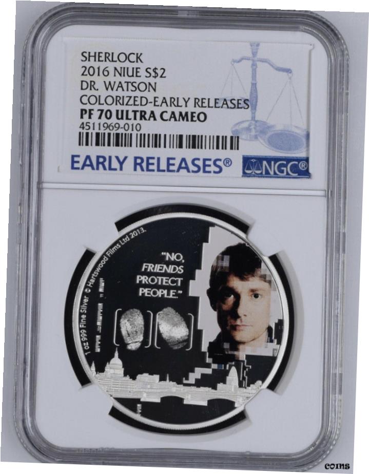 ڶ/ʼݾڽա ƥ    [̵] 2016 Niue $2 Sherlock Dr. Watson NGC PF70 ȥ饫ᥪ顼꡼- show original title