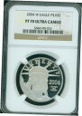 2004-W $100 プラチナイーグル 1オンス NGC PF70 プルーフ PR70 キー日付 !2004-W $100 Platinum Eagle 1oz NGC PF70 Proof PR70 Key Date!(3)