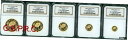1986-P 5 コインプルーフゴールドセット 100Y 50Y 25Y 10Y 5Y 元 中国 パンダ NGC PF69 PR691986-P 5 Coin ...