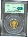 【極美品/品質保証書付】 1898年 $2.50 クォーターイーグル PR 64 CAC PCGS 、 オールドグリーンホルダー 、 非常に低下 ！- show original title