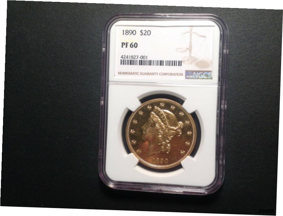 【極美品/品質保証書付】 1890 NGC PF60 $20 ゴールド リバティ ダブルイーグル レア プルーフ- show original title