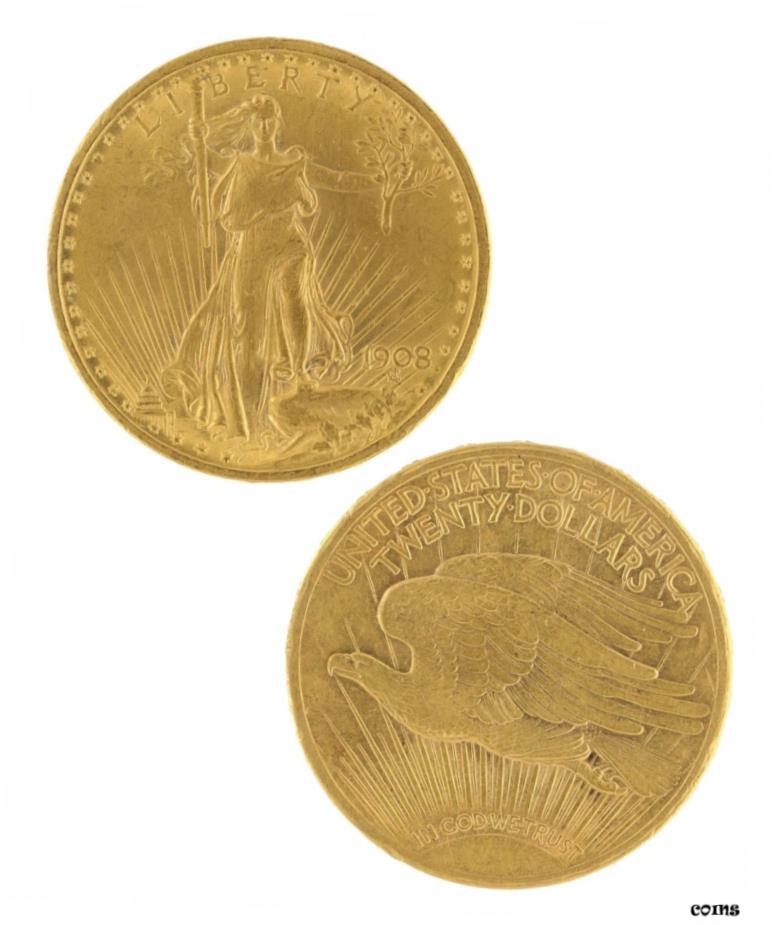  アンティークコイン コイン 金貨 銀貨  $20 ダブルイーグル Saint Gaudens XF Raw Gold Coin （ ランダムイヤー ）- show original title