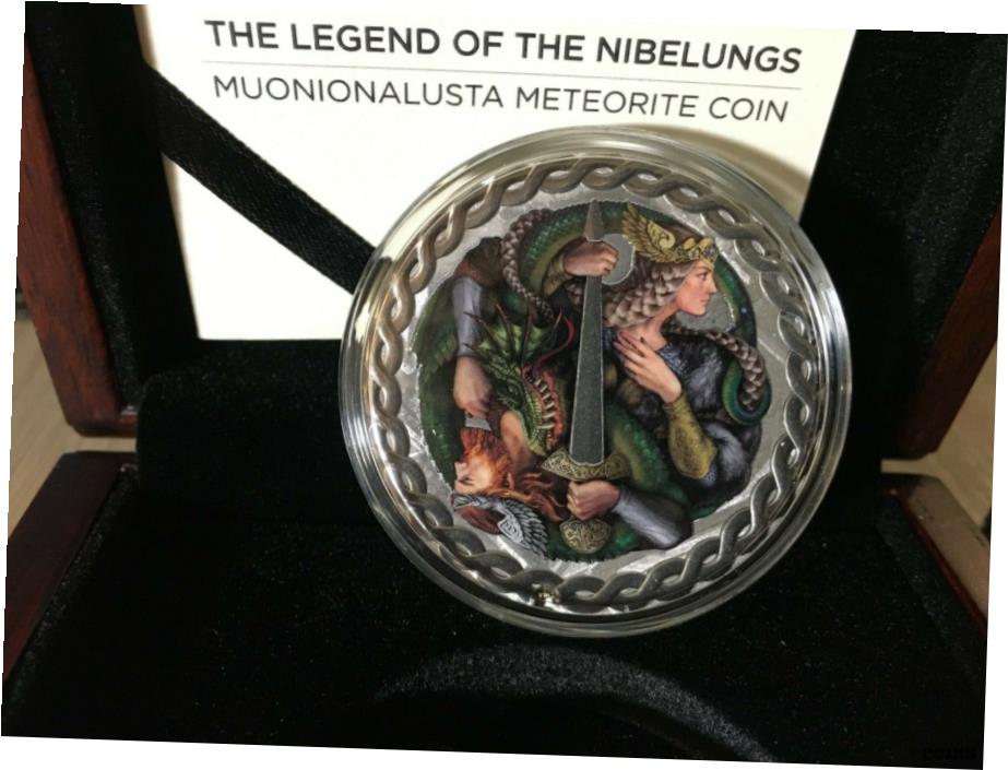 【極美品/品質保証書付】 アンティークコイン コイン 金貨 銀貨 [送料無料] The Legend of the Nibelungs Pure Meteorite Muonionalusta 1 $1 OZ NIUE 2019- show original title