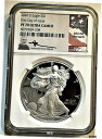 2020-S プルーフ シルバー イーグル-NGC PF70-FDOI-MERCANTI サイン入り-紋章付きイーグルデザイン !2020-S Proof Si...
