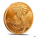 エジプト ドラゴンデザイン 1オンス 銅 ラウンド コイン #6 ワールドオブドラゴンシリーズ カプセルEgyptian Dragon Design 1oz C...