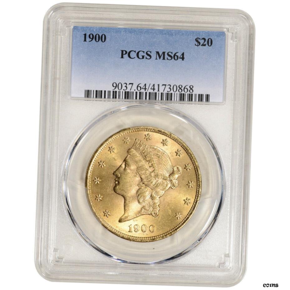 ڶ/ʼݾڽա 1900ǯ US $20 Хƥإå ֥륤-PCGS MS64- show original title