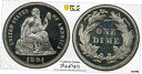 1891年 10c PCGS PR 66+ DCAM CAC 座り自由ダイム ** プリスティン ディープカメオ1891 10c PCGS PR 66+ DCA...