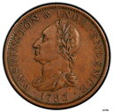 1783 銅ワシントンアンドインディペンデンスドレープ 、 ボタンなし W-10300 GW-106 、 R.1 PCGS1783 Copper Washing...