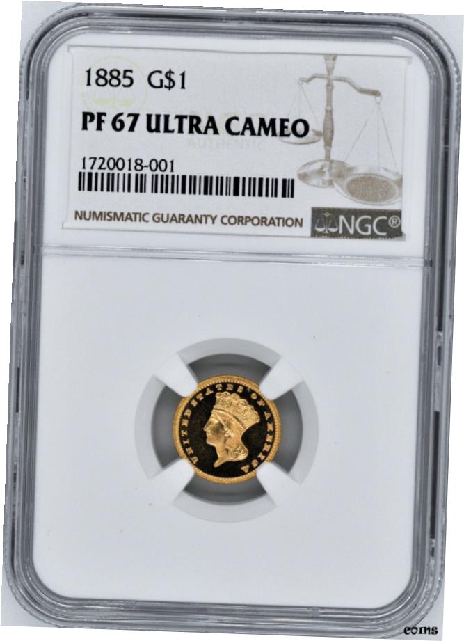 【極美品/品質保証書付】 1885年 ゴールド G$ 1 NGC PR 67 DCAM- show original title