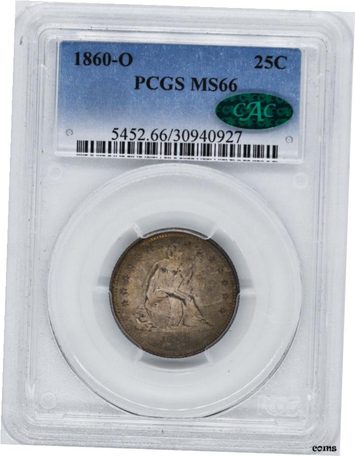 【極美品/品質保証書付】 1860-O リバティシード 25C PCGS MS 66- show original title