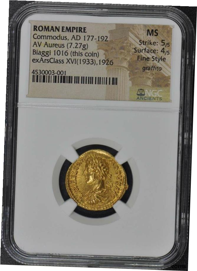 ڶ/ʼݾڽա Commodus, AD 177-192 ޥ Aureus NGC MS60 ե󥹥- show original title