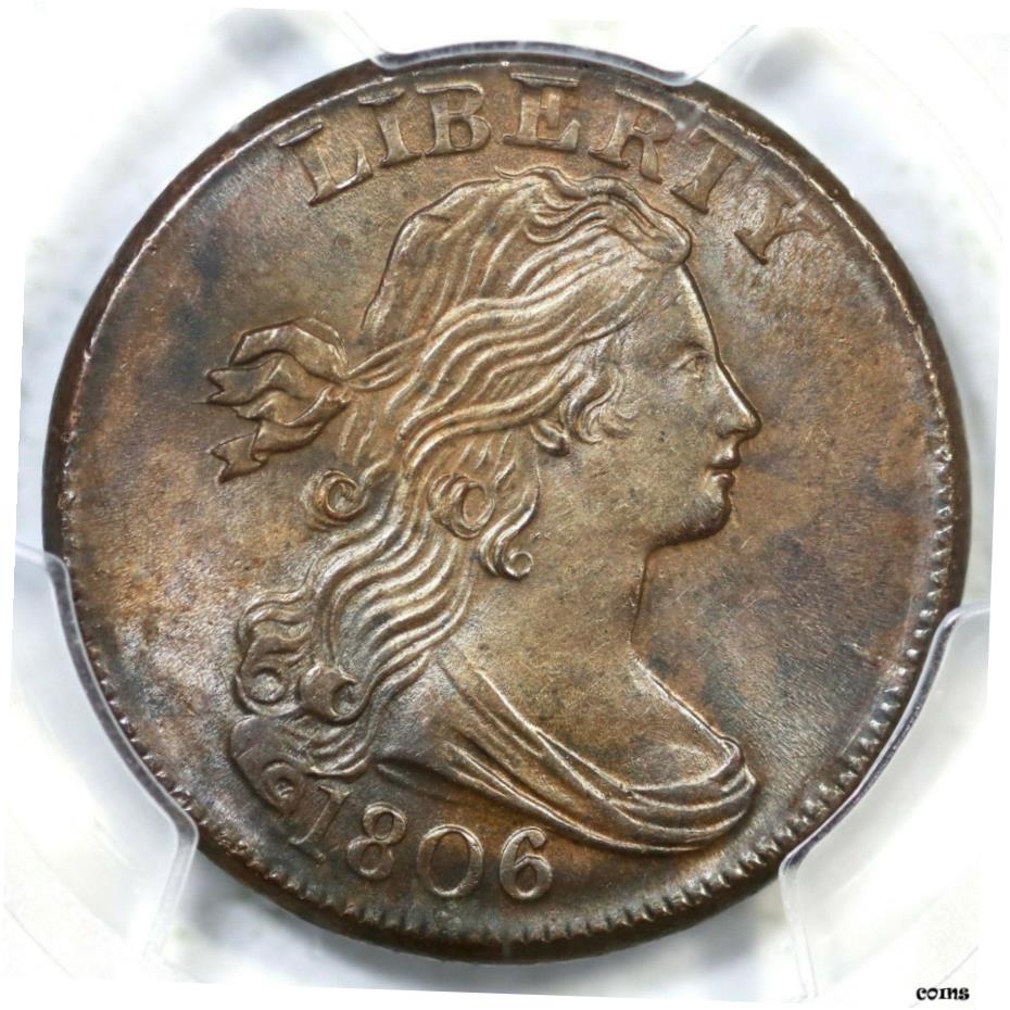 【極美品/品質保証書付】 1806 S-270 PCGS MS 64 BNドレープバストラージ セント コイン 1c- show original title