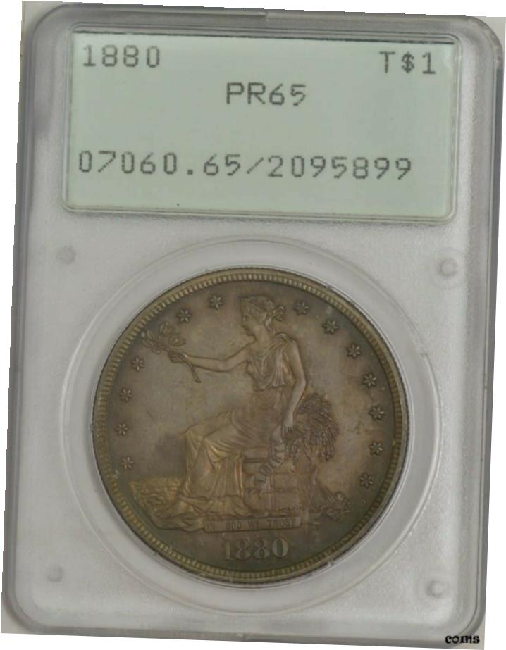 【極美品/品質保証書付】 1880 トレード ドル PR65 PCGS オールドグリーンホルダー 943981-21- show original title