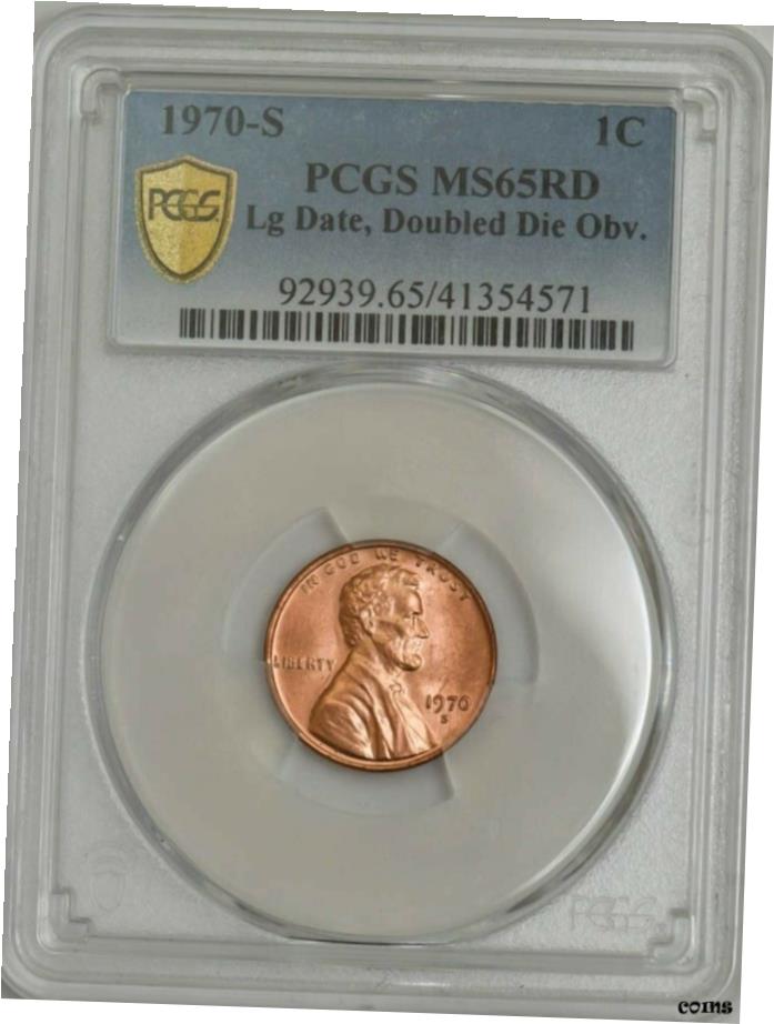 【極美品/品質保証書付】 1970-S リンカーンセント 1c Lg. Date, Doubled Die Obverse MS65RD PCGS Secure 943715-1- show original title