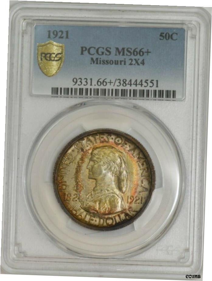 【極美品/品質保証書付】 1921 Missouri 2x4 Half 50c MS66+ PCGS Secure 943774-10- show original title